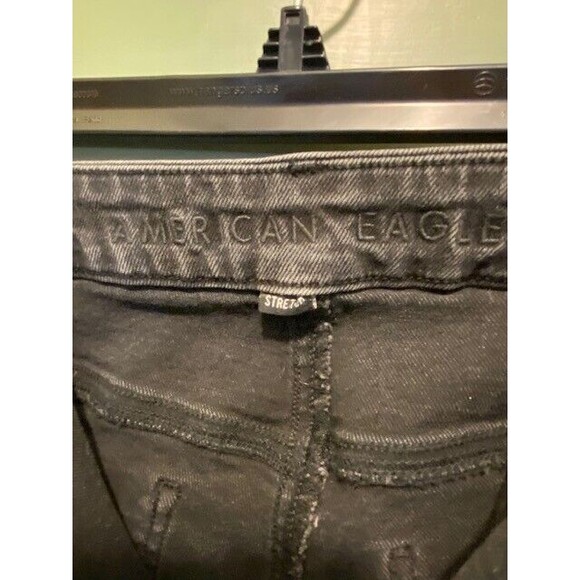 American Eagle Women's Size 12 Gray High Rise Denim Stretch Curvy Mom Jeans - Picture 8 of 11